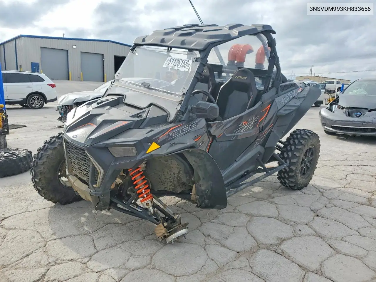2019 Polaris Rzr Utility Vehicle VIN: 3NSVDM993KH833656 Lot: 51126156