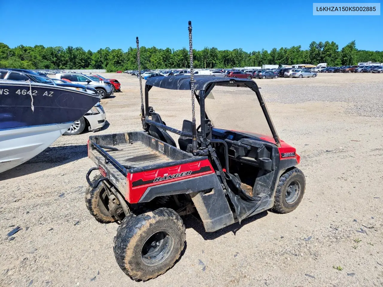 2019 Polaris Ranger 150 Efi Utility Vehicle VIN: L6KHZA150KS002885 Lot: 57421516