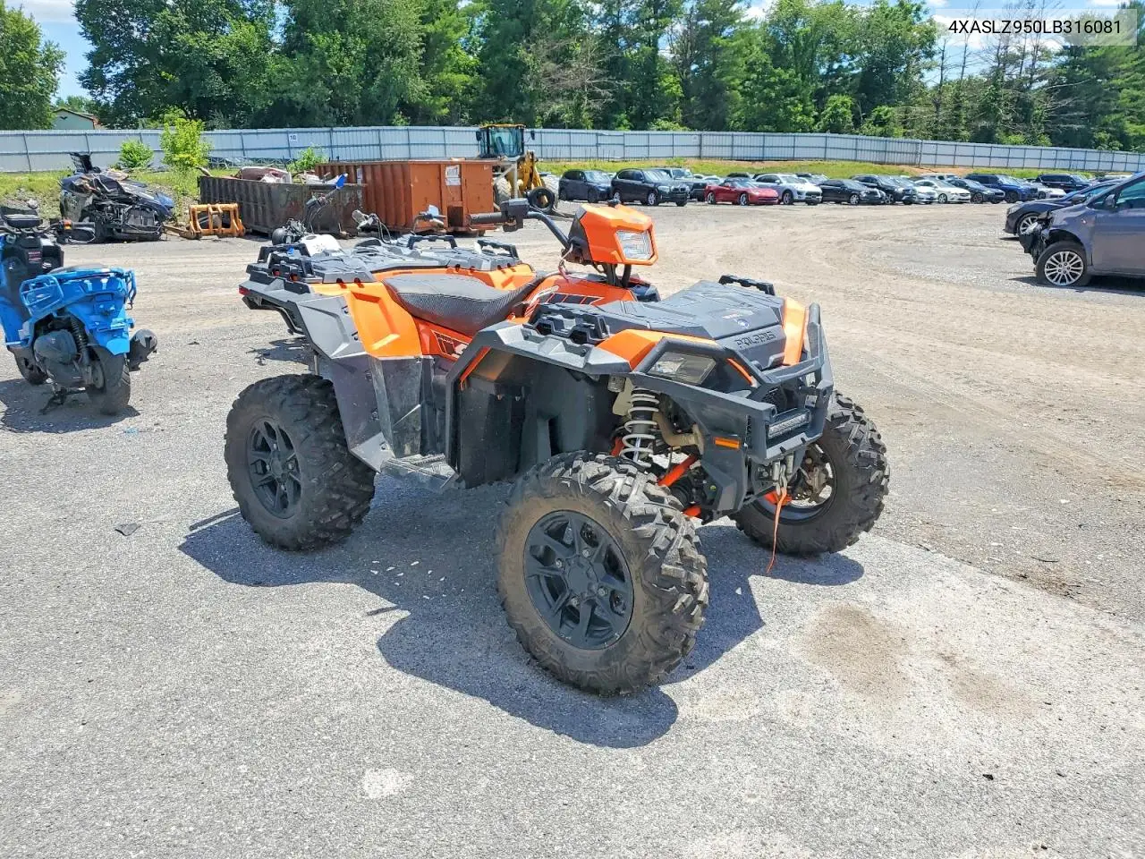 2020 Polaris Sportsman Atv VIN: 4XASLZ950LB316081 Lot: 56640866