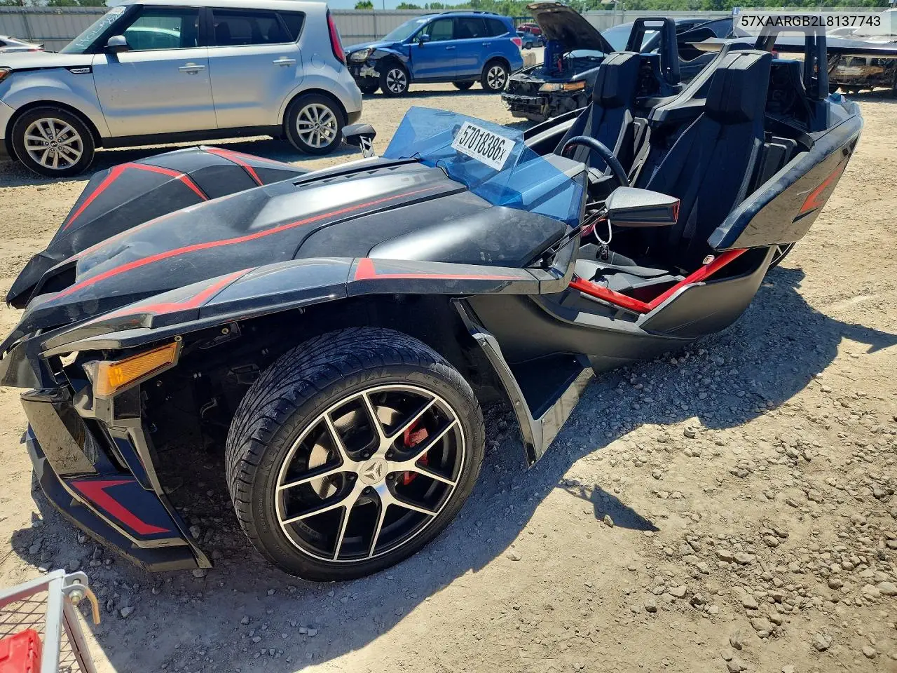 2020 Polaris Slingshot R VIN: 57XAARGB2L8137743 Lot: 57018386