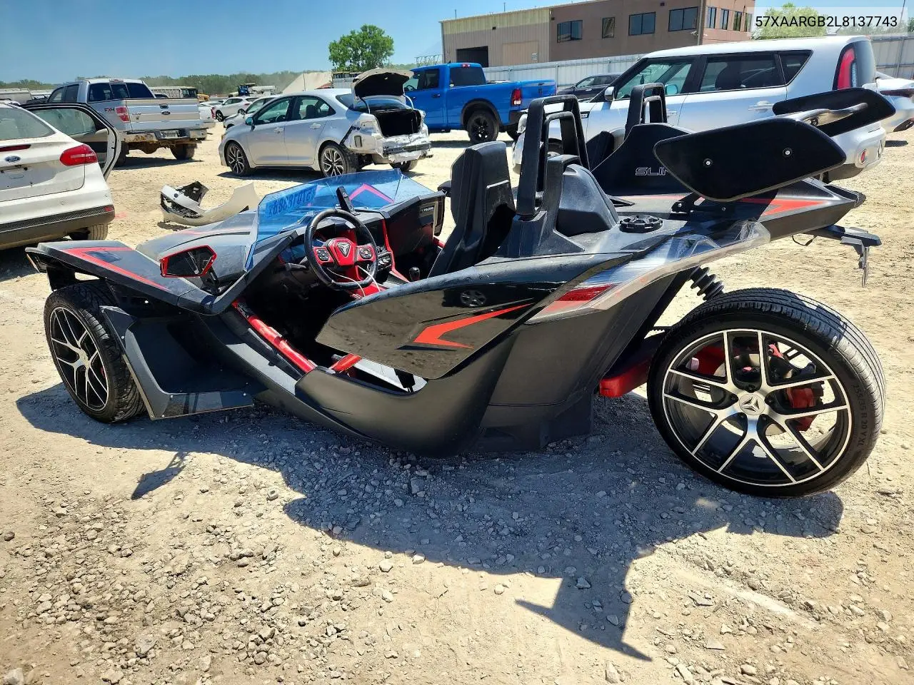 2020 Polaris Slingshot R VIN: 57XAARGB2L8137743 Lot: 57018386