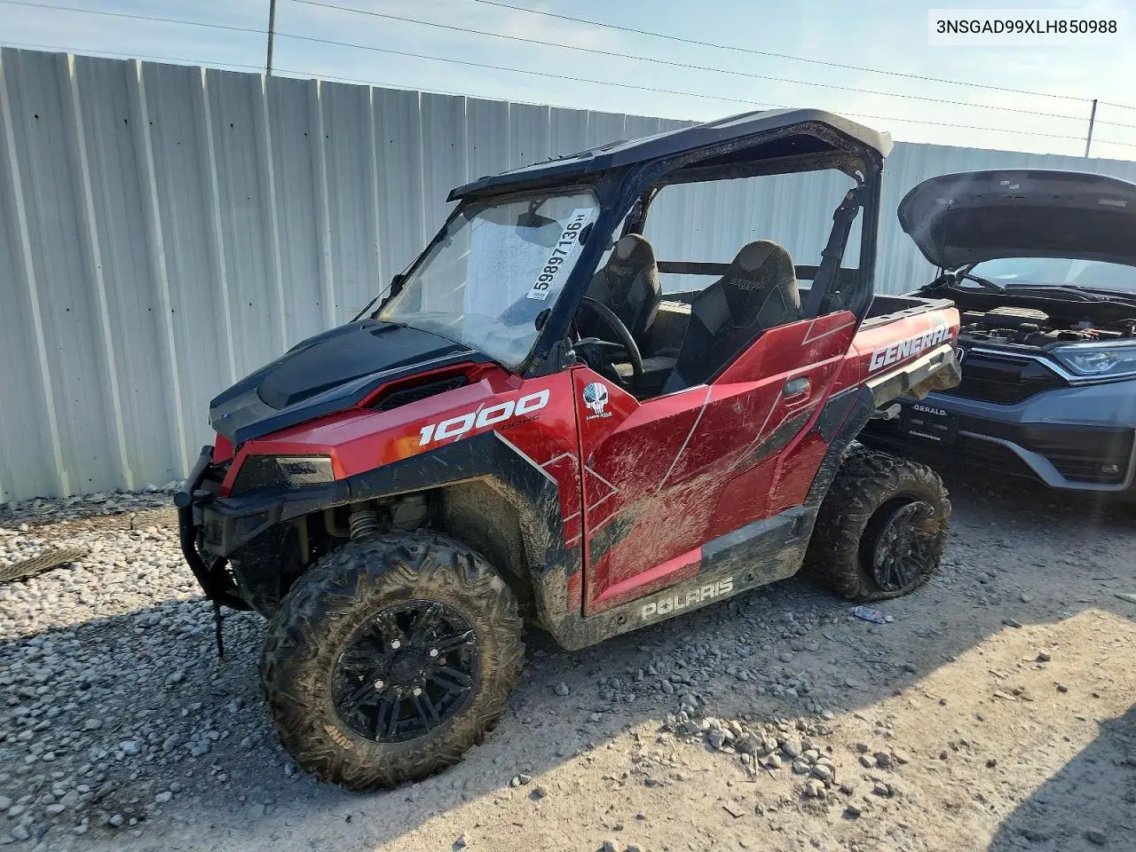 2020 Polaris General Utility Vehicle VIN: 3NSGAD99XLH850988 Lot: 59897136