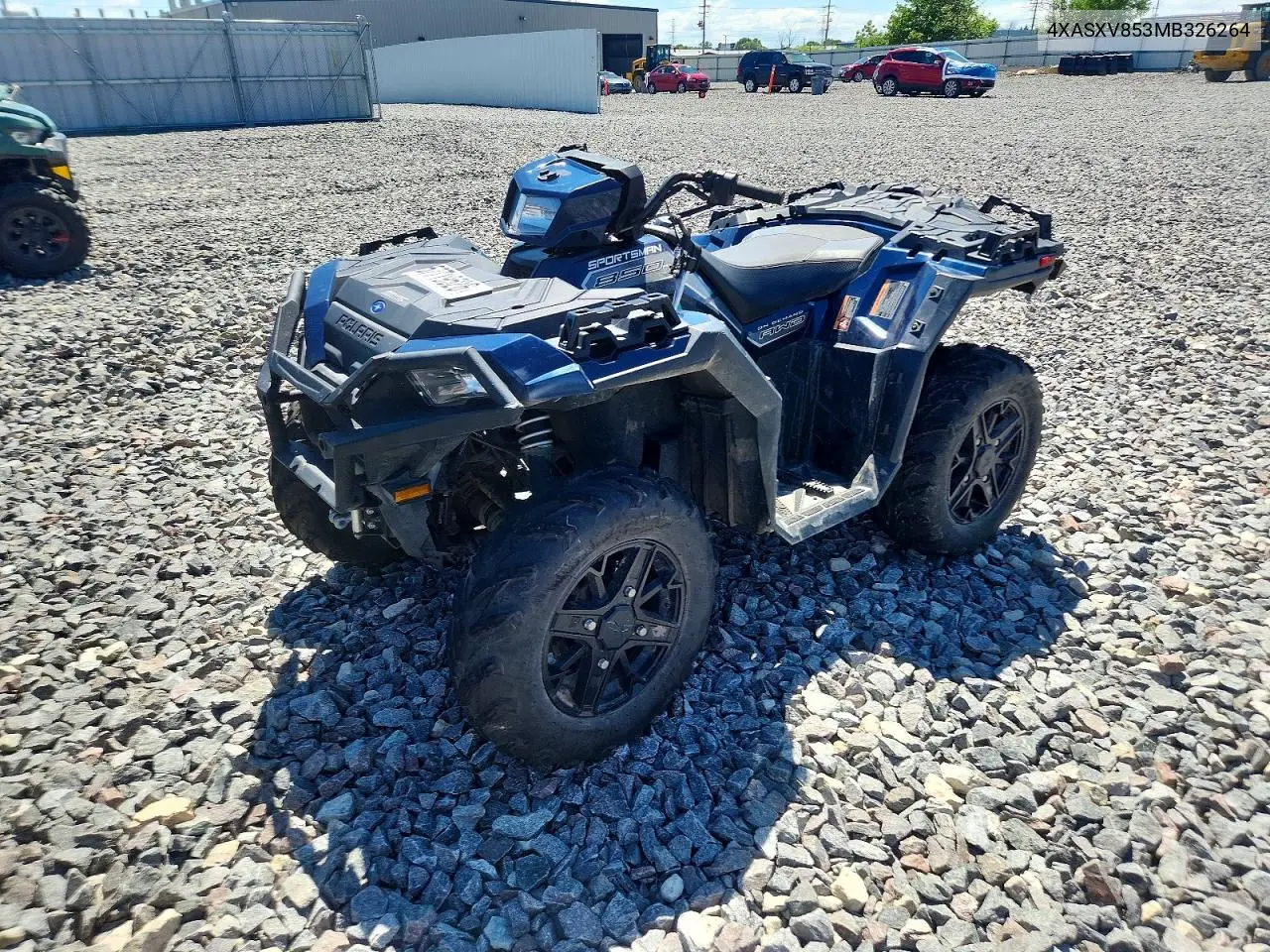 2021 Polaris Sportsman Atv VIN: 4XASXV853MB326264 Lot: 57719526