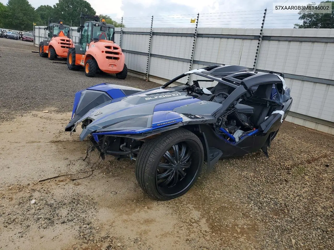 2021 Polaris Slingshot R VIN: 57XAARGB3M8146002 Lot: 59121046