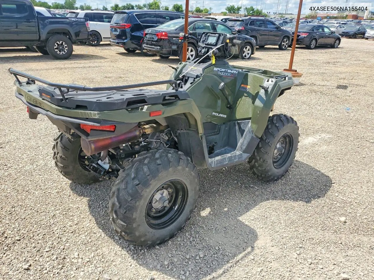 2022 Polaris Sportsman 450 Atv VIN: 4XASEE506NA155404 Lot: 58327206