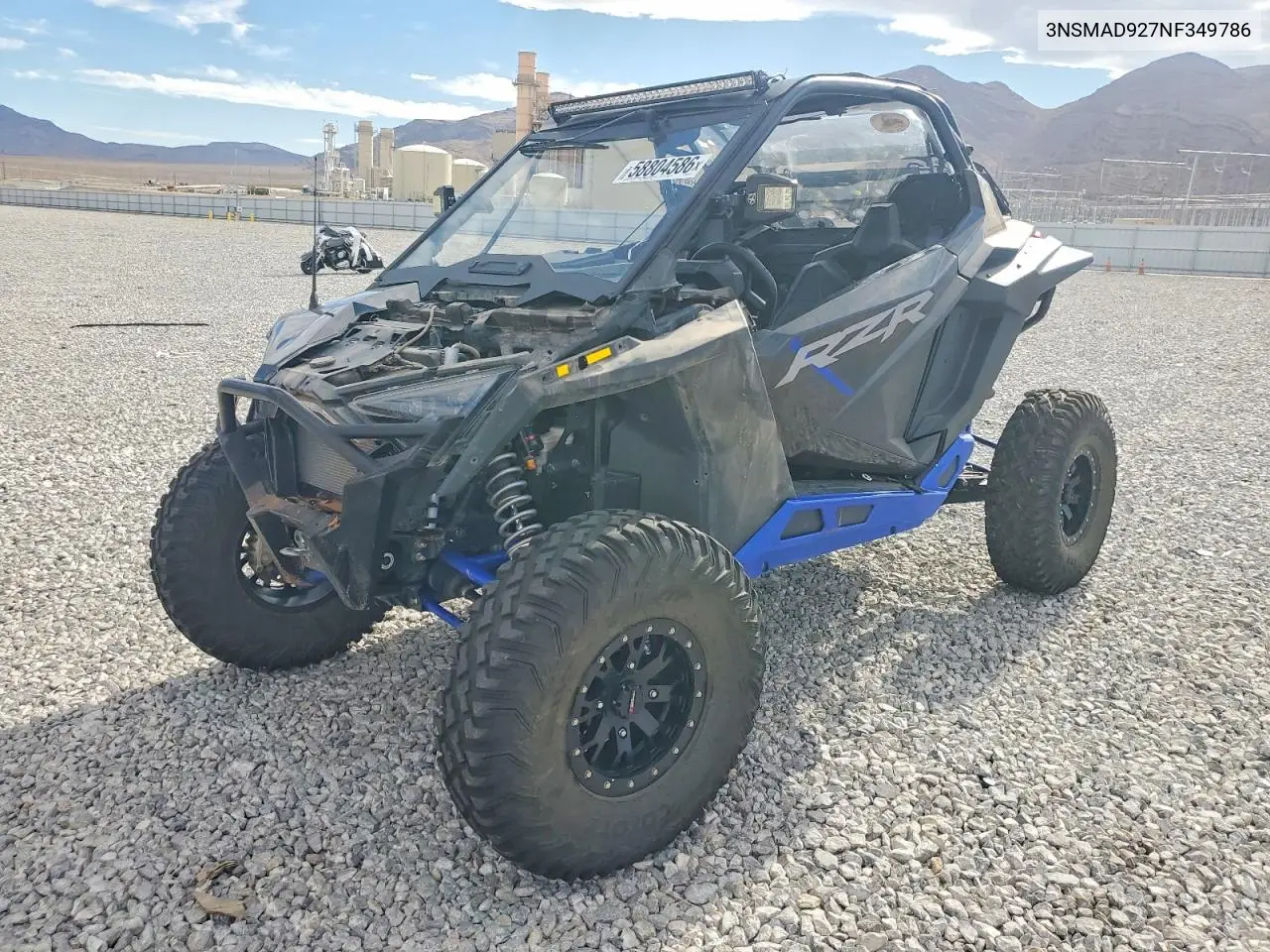 2022 Polaris Rzr Utility Vehicle VIN: 3NSMAD927NF349786 Lot: 58804586