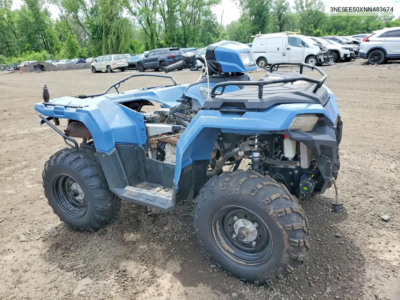 2022 Polaris Sporstman 450 Atv VIN: 3NESEE50XNN483674 Lot: 60227196