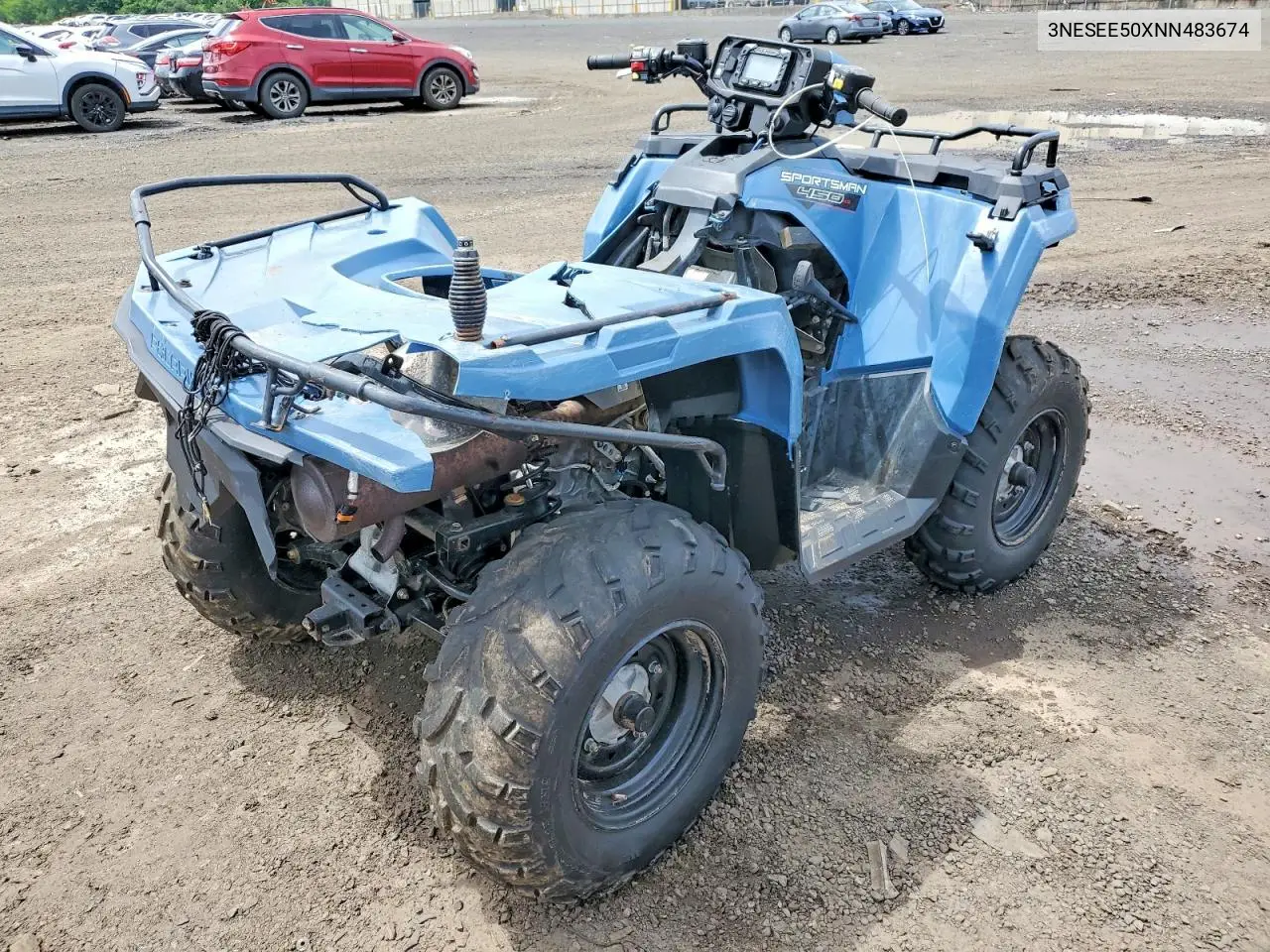 2022 Polaris Sporstman 450 Atv VIN: 3NESEE50XNN483674 Lot: 60227196