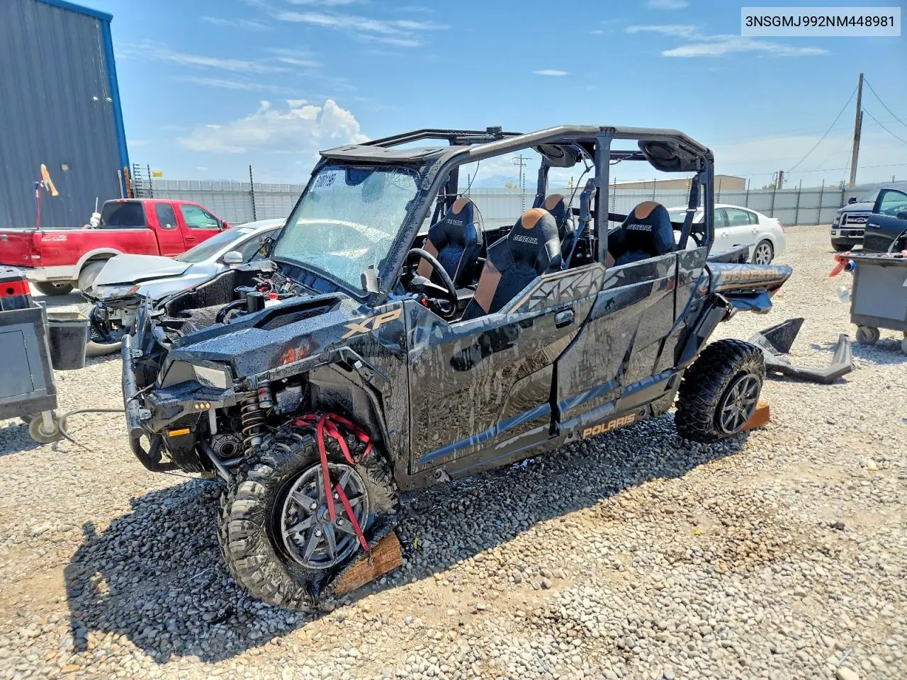 2022 Polaris General Xp 4 1000 Deluxe Ride Command VIN: 3NSGMJ992NM448981 Lot: 61001196