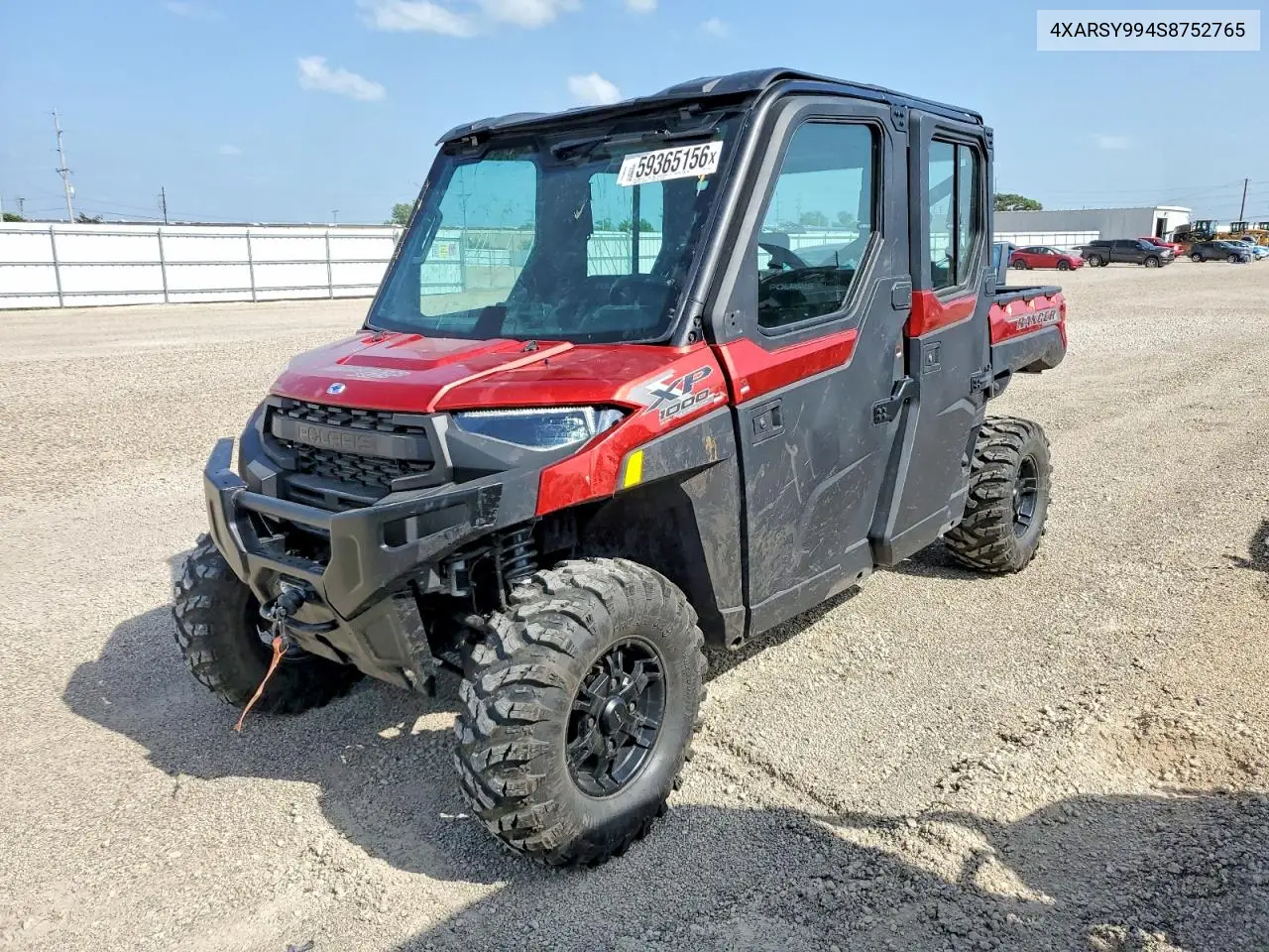 2025 Polaris Ranger Crew Xp 1000 Northstar Ultimate VIN: 4XARSY994S8752765 Lot: 59365156