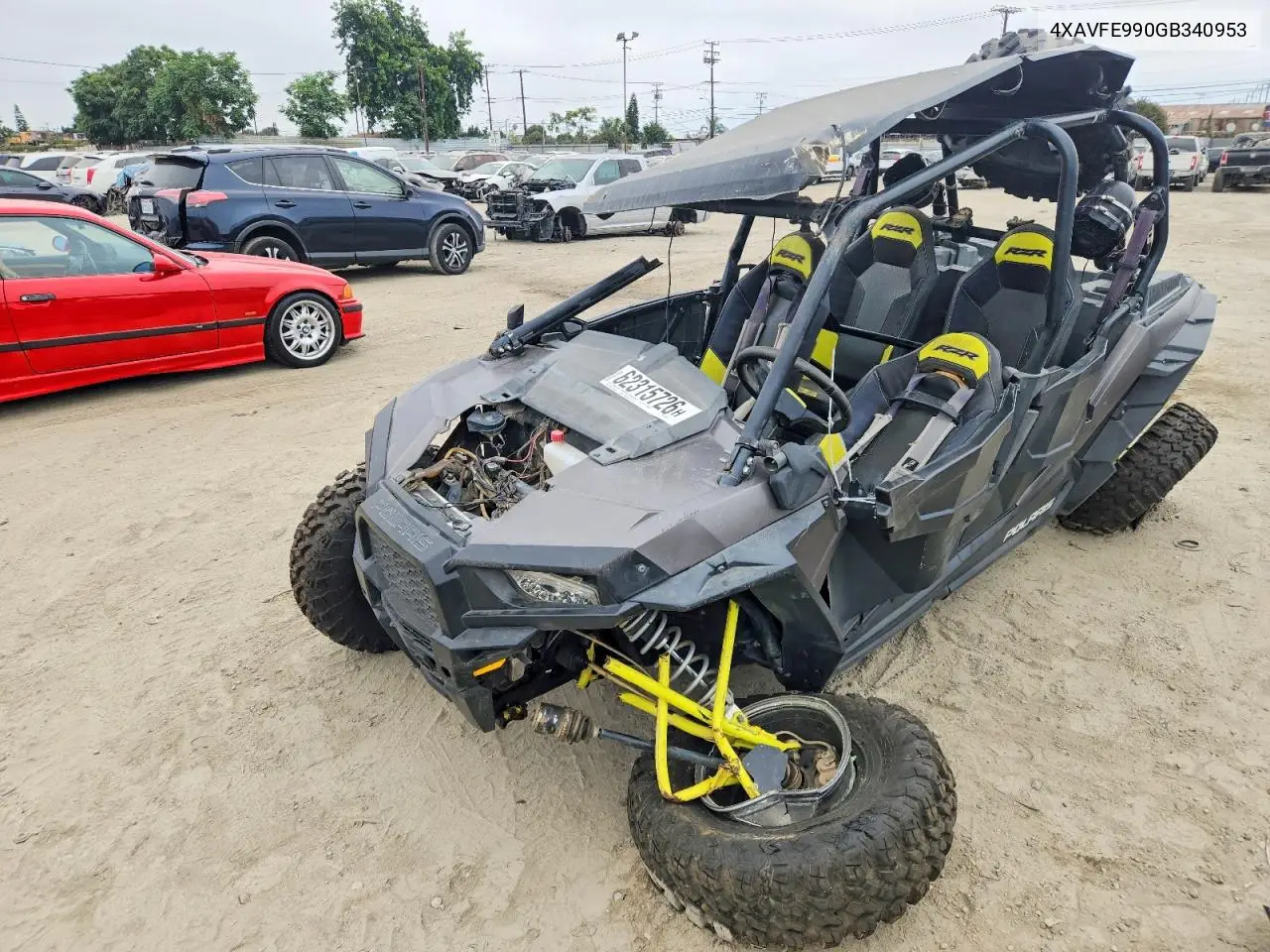 2016 Polaris Rzr Xp 4 1000 Eps VIN: 4XAVFE990GB340953 Lot: 62315726