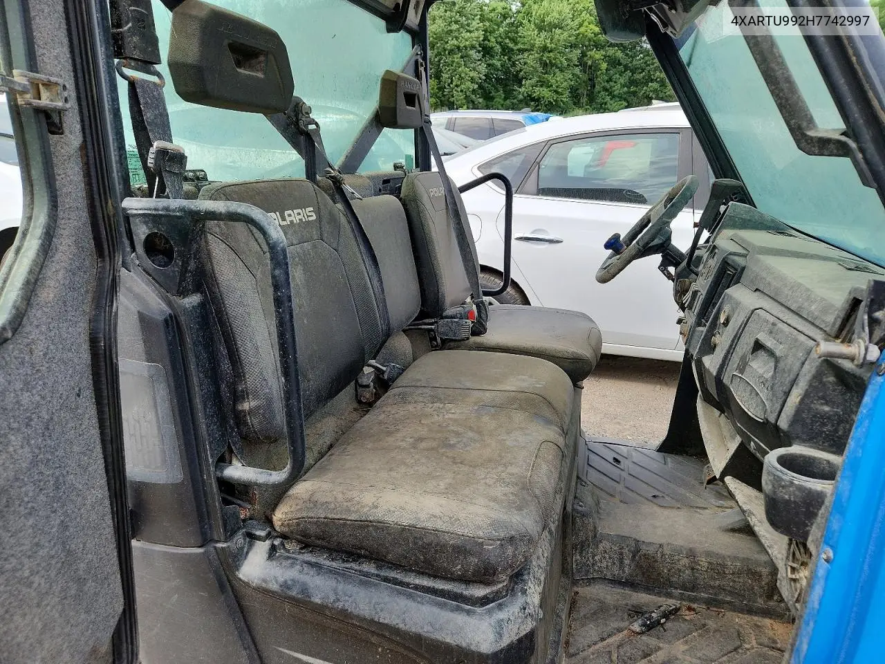 2017 Polaris Ranger 1000 Xp Utility Vehicle VIN: 4XARTU992H7742997 Lot: 59060756