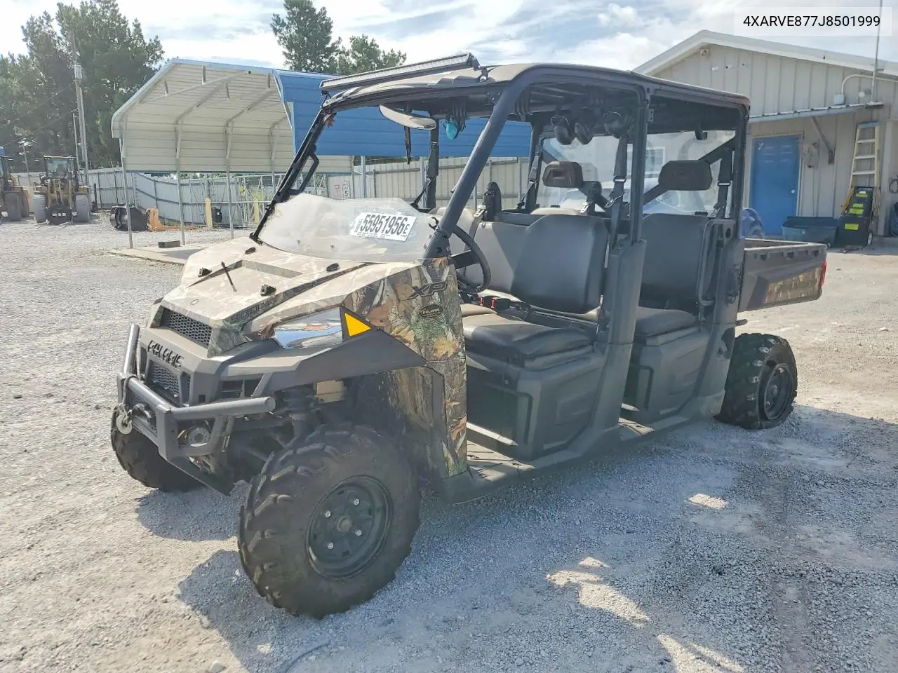 2018 Polaris Ranger Crew Xp 900 Eps VIN: 4XARVE877J8501999 Lot: 55951956