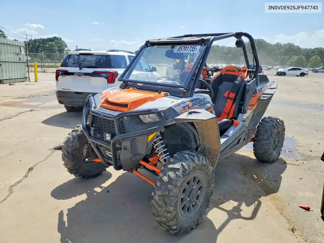 2018 Polaris Rzr Turbo Utility Vehicle VIN: 3NSVDE925JF947743 Lot: 85791735