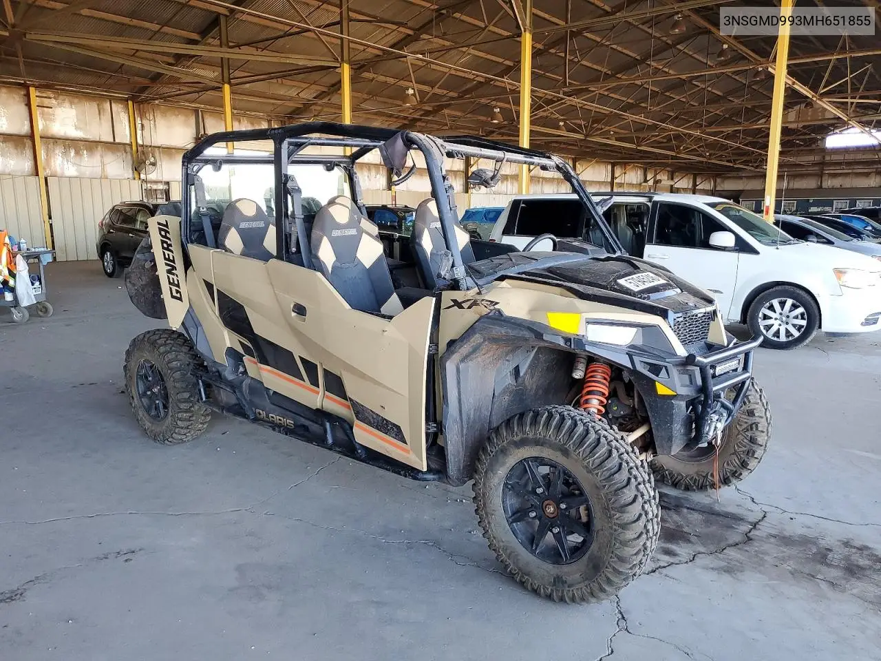 2021 Polaris General Xp Utility Vehicle VIN: 3NSGMD993MH651855 Lot: 57945246