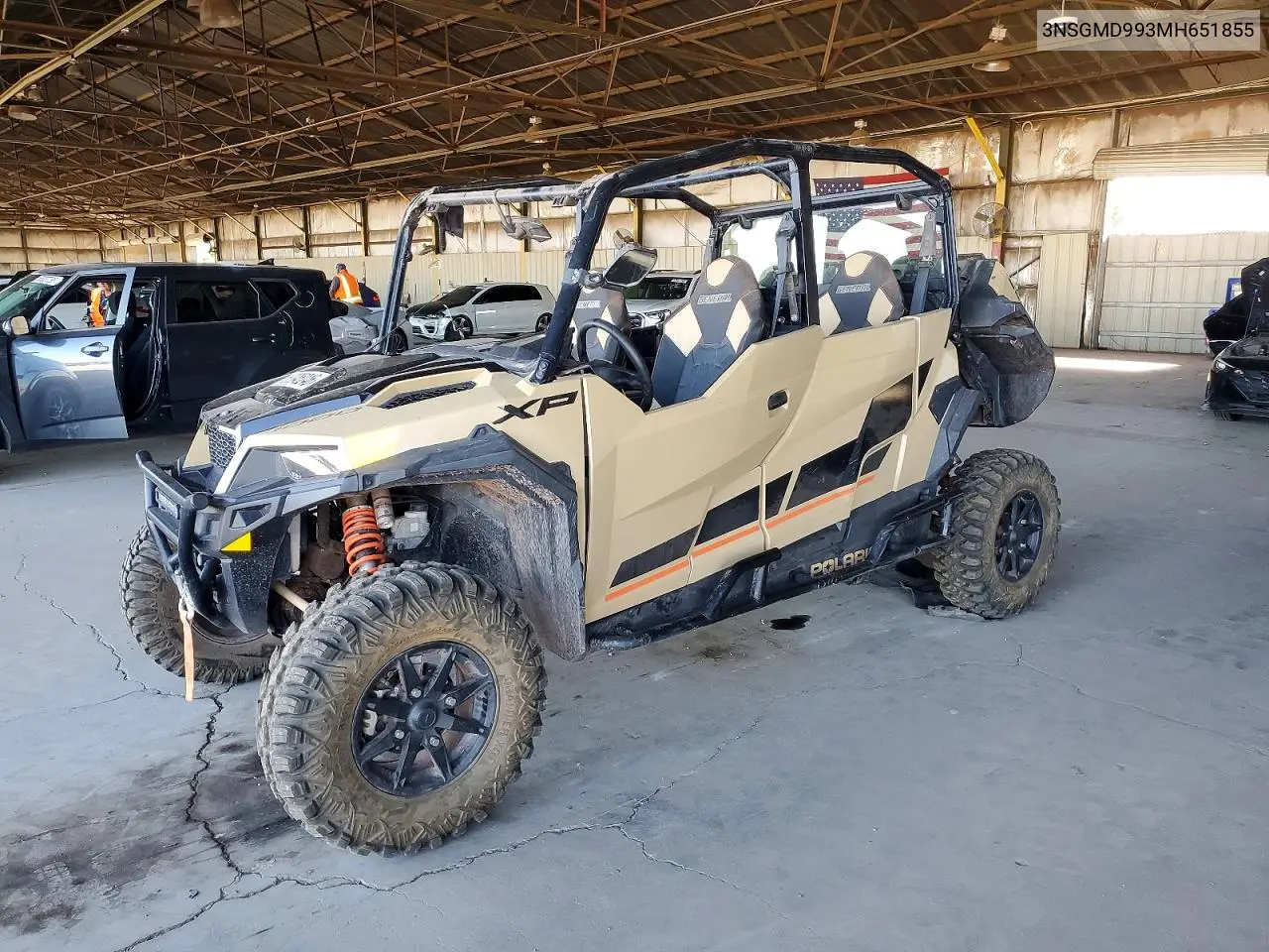 2021 Polaris General Xp Utility Vehicle VIN: 3NSGMD993MH651855 Lot: 57945246