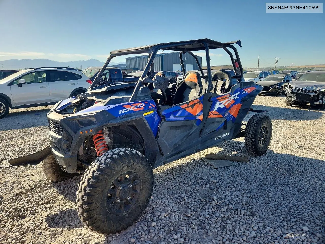 2022 Polaris Rzr Xp 100 Xp 4 1000 VIN: 3NSN4E993NH410599 Lot: 55949926
