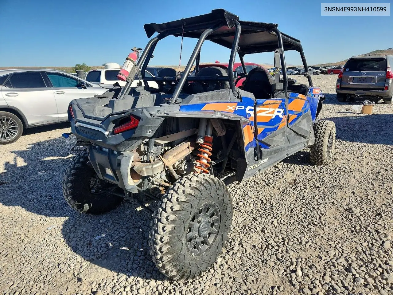2022 Polaris Rzr Xp 100 Xp 4 1000 VIN: 3NSN4E993NH410599 Lot: 55949926