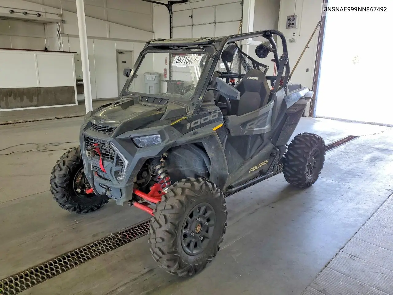 2022 Polaris Rzr Xp 1000 Utility Vehicle VIN: 3NSNAE999NN867492 Lot: 56715406