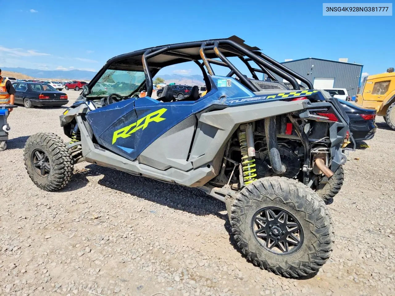 2022 Polaris Rzr Utility Vehicle VIN: 3NSG4K928NG381777 Lot: 58913186