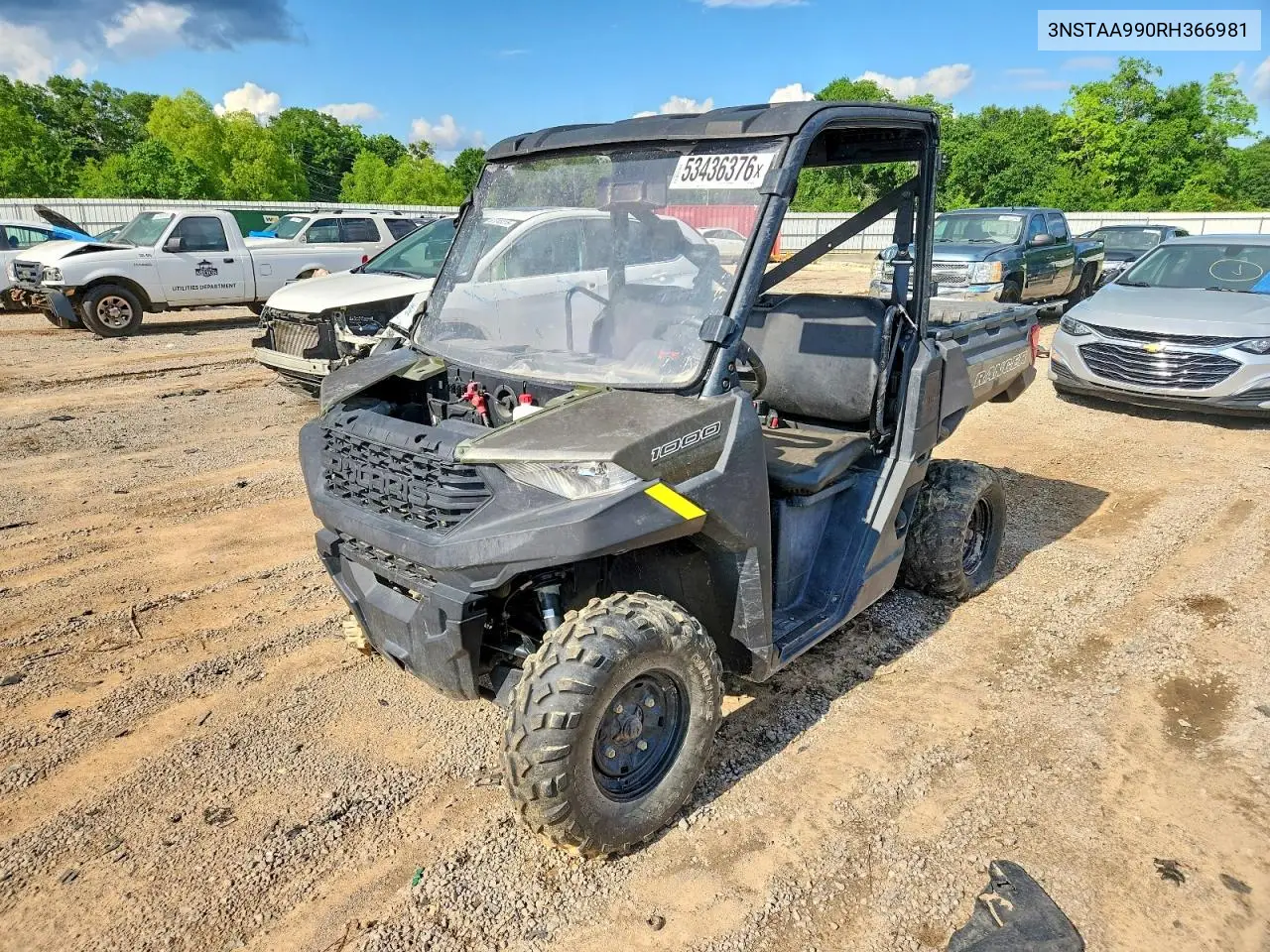 2024 Polaris Ranger Utility Vehicle VIN: 3NSTAA990RH366981 Lot: 53436376