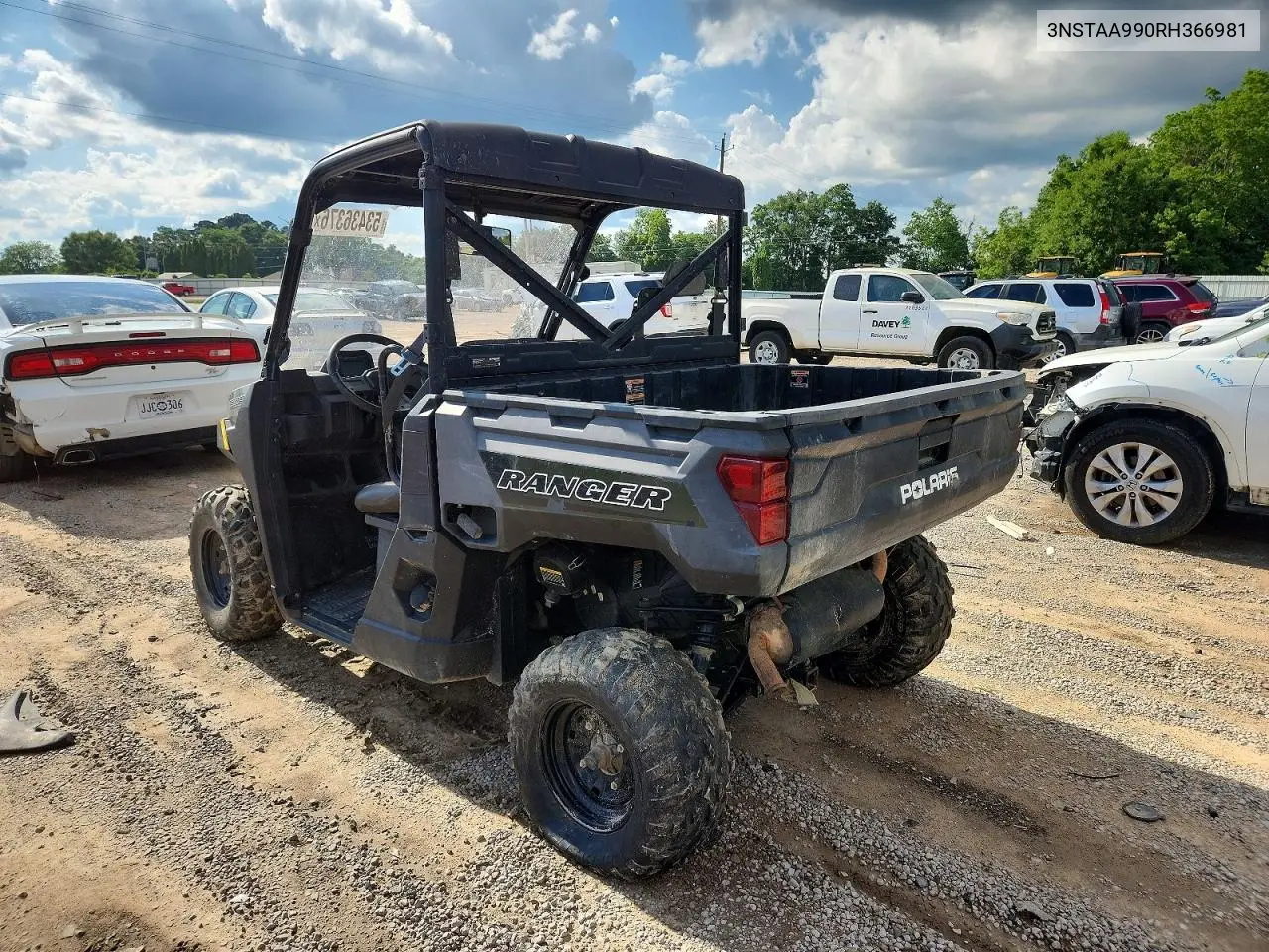 2024 Polaris Ranger Utility Vehicle VIN: 3NSTAA990RH366981 Lot: 53436376