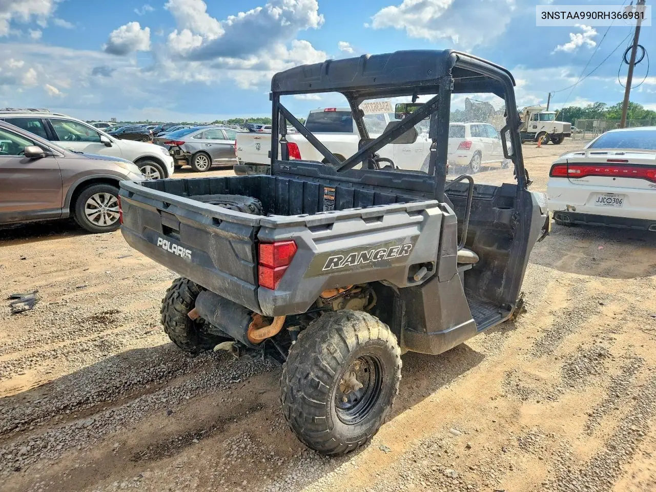 2024 Polaris Ranger Utility Vehicle VIN: 3NSTAA990RH366981 Lot: 53436376