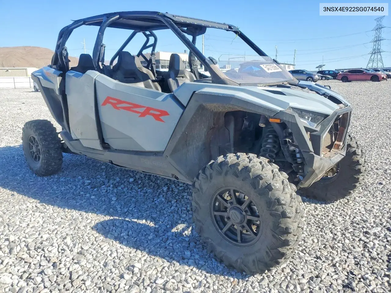 2025 Polaris Rzr Utility Vehicle VIN: 3NSX4E922SG074540 Lot: 54370566