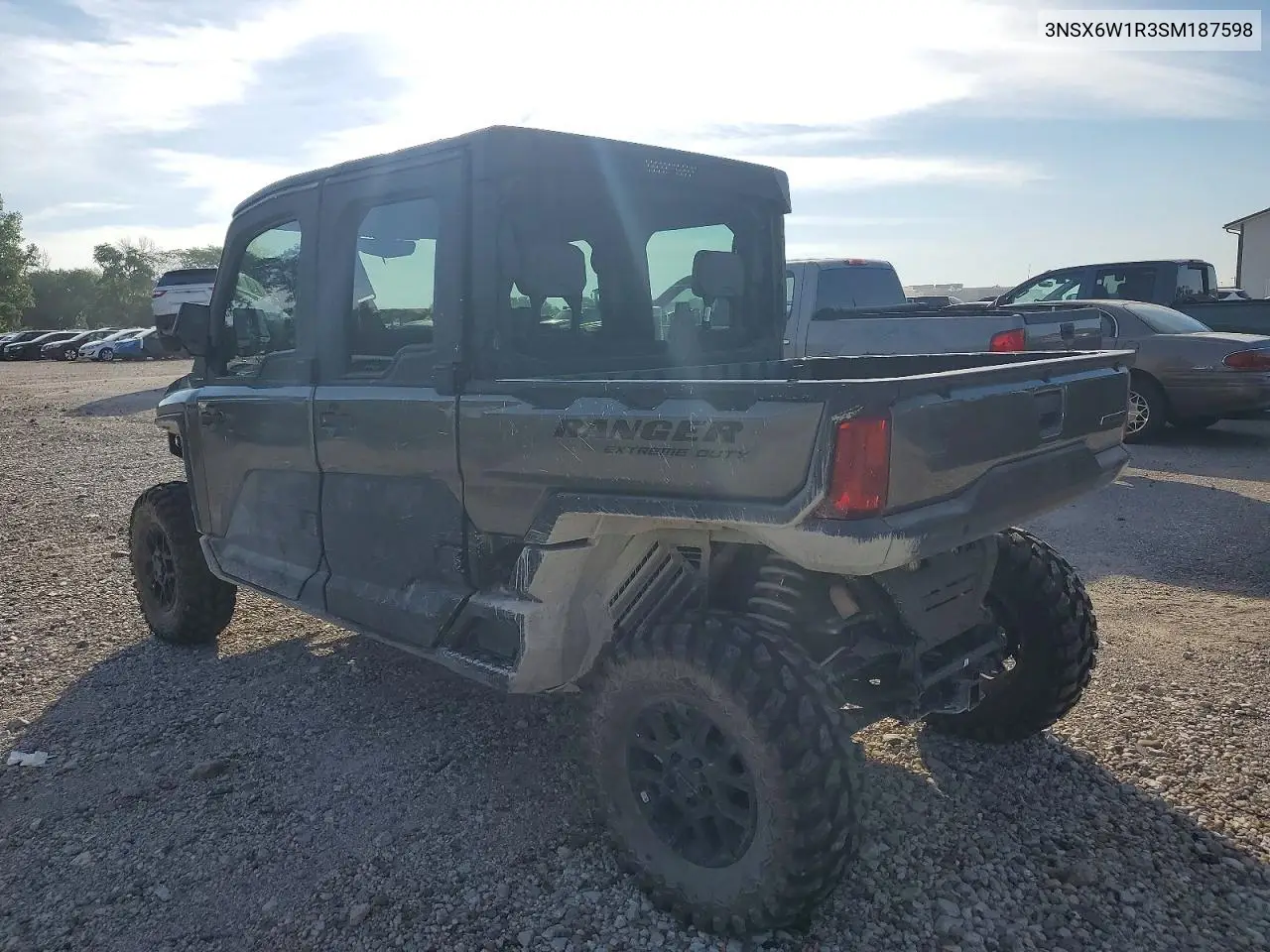 2025 Polaris Ranger 1000 Utility Vehicle VIN: 3NSX6W1R3SM187598 Lot: 60201596