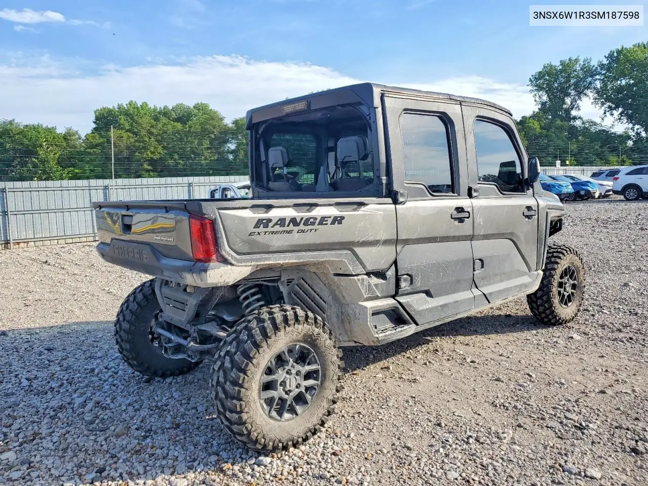 2025 Polaris Ranger 1000 Utility Vehicle VIN: 3NSX6W1R3SM187598 Lot: 60201596