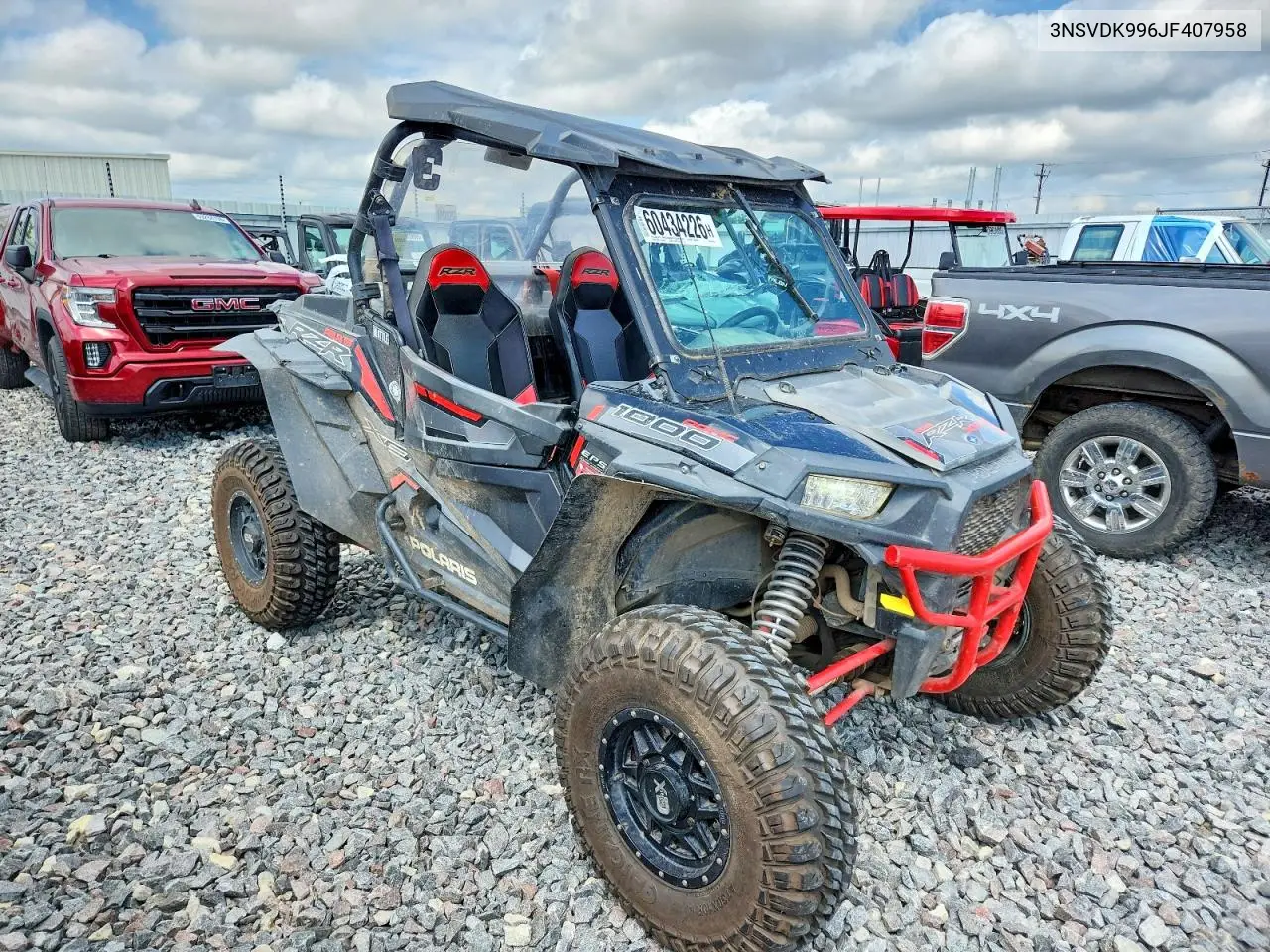 2018 Polaris Rzr Utility Vehicle VIN: 3NSVDK996JF407958 Lot: 60434226