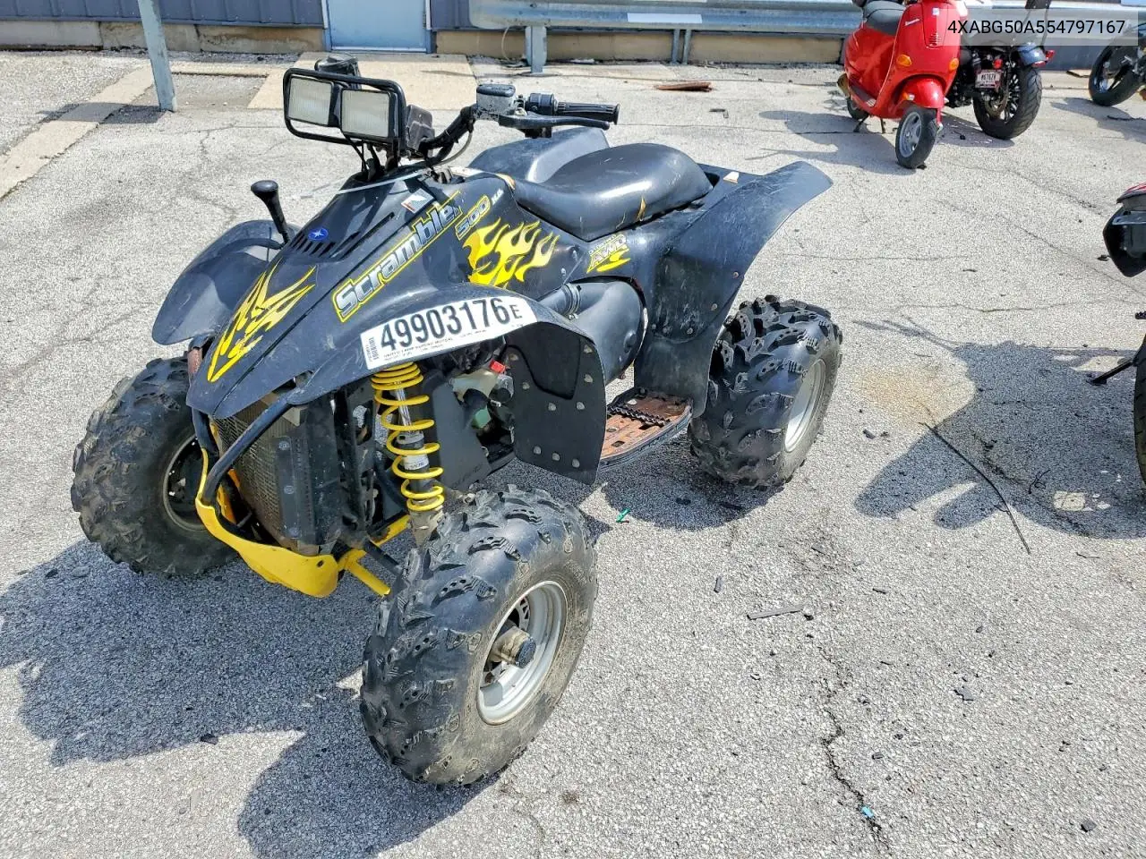 2005 Polaris Scrambler 500 Atv VIN: 4XABG50A554797167 Lot: 49903176