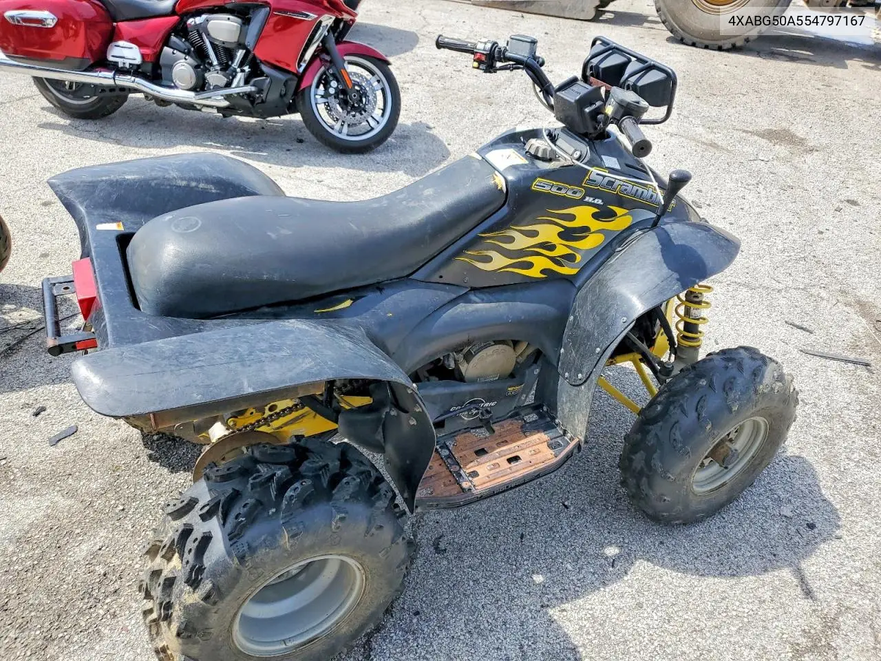 2005 Polaris Scrambler 500 Atv VIN: 4XABG50A554797167 Lot: 49903176
