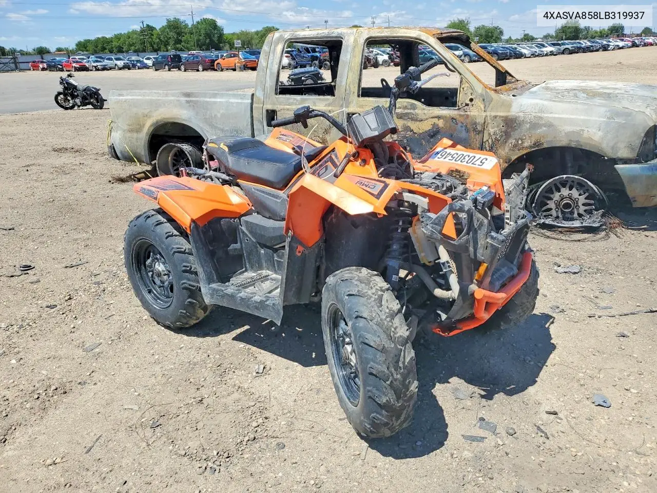 2020 Polaris Scrambler Atv VIN: 4XASVA858LB319937 Lot: 57030546