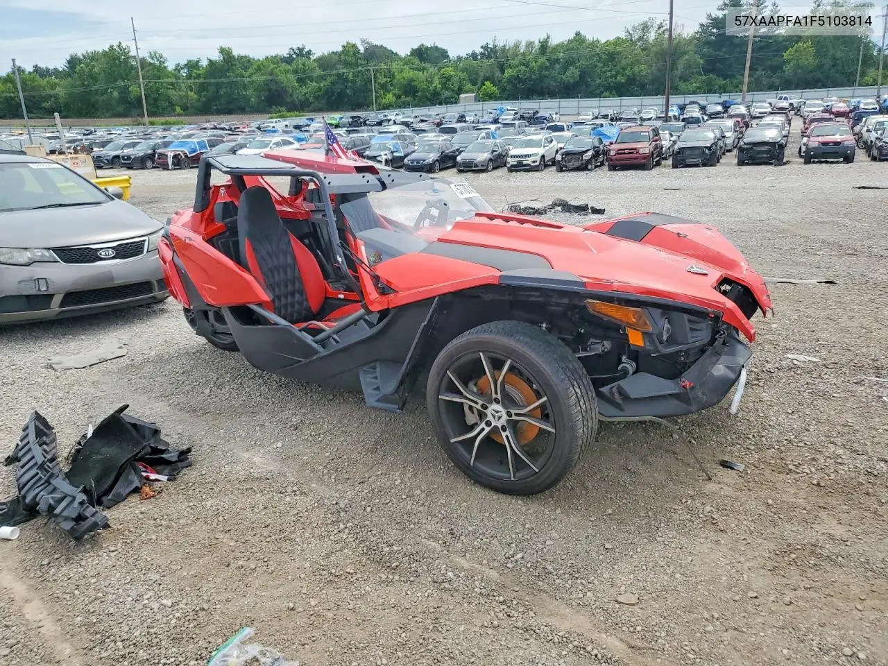 2015 Polaris Slingshot VIN: 57XAAPFA1F5103814 Lot: 57707436