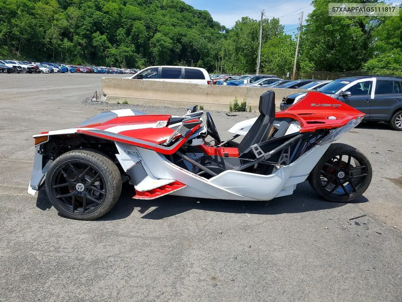 2016 Polaris Slingshot Sl VIN: 57XAAPFA1G5111817 Lot: 55030936