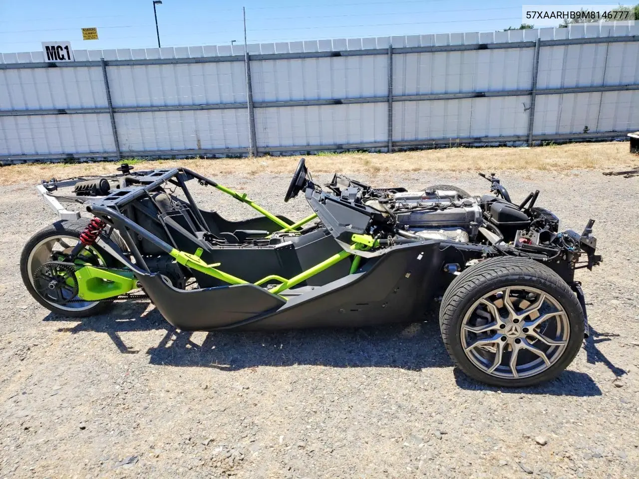 2021 Polaris Slingshot R VIN: 57XAARHB9M8146777 Lot: 59139356