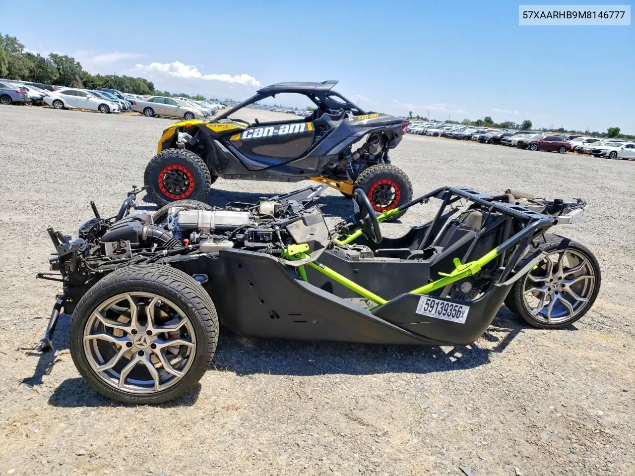 2021 Polaris Slingshot R VIN: 57XAARHB9M8146777 Lot: 59139356