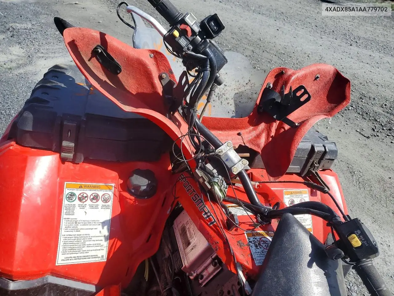 2010 Polaris Sporstman VIN: 4XADX85A1AA779702 Lot: 53599016