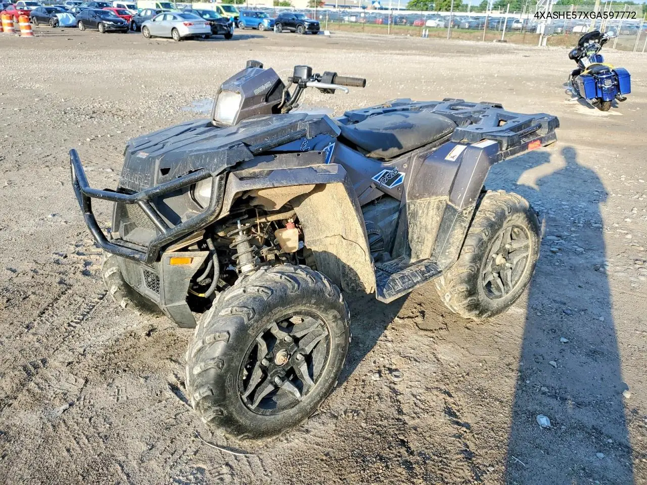 2016 Polaris Sporstman 570 Sp Atv VIN: 4XASHE57XGA597772 Lot: 58394106