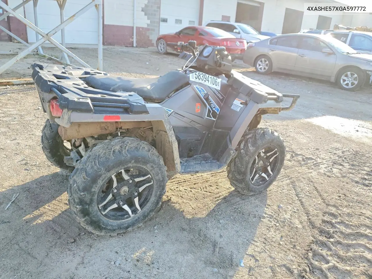 2016 Polaris Sporstman 570 Sp Atv VIN: 4XASHE57XGA597772 Lot: 58394106