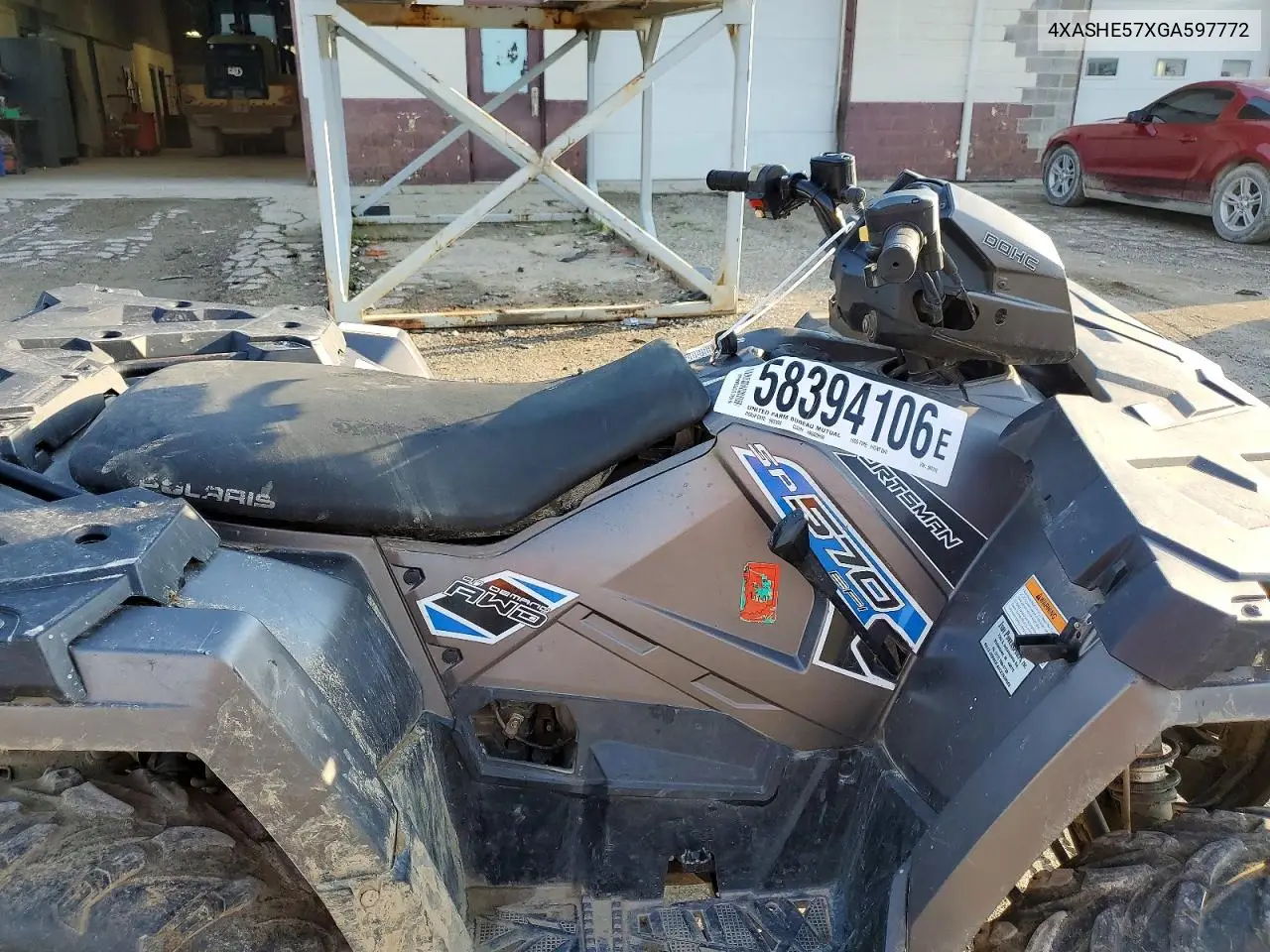 2016 Polaris Sporstman 570 Sp Atv VIN: 4XASHE57XGA597772 Lot: 58394106