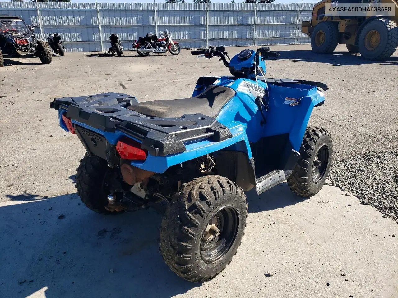 2017 Polaris Sportsman 450 H.o. VIN: 4XASEA500HA638688 Lot: 60457306