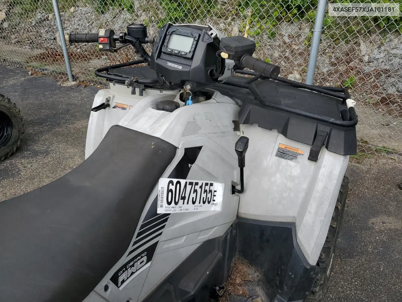 2018 Polaris Atv VIN: 4XASEF57XJA101181 Lot: 60475155