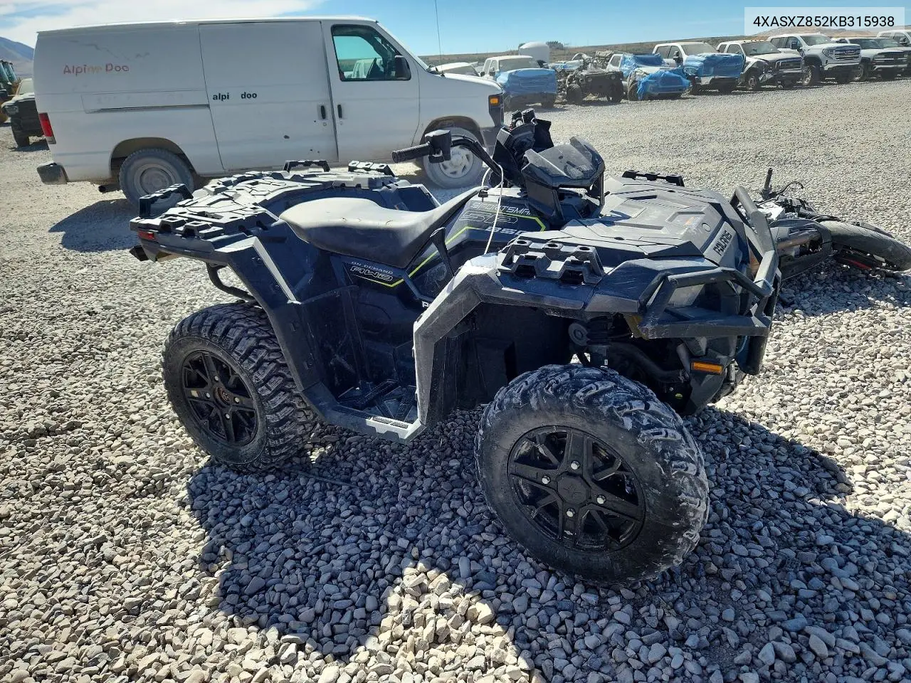 2019 Polaris Sportsman Atv VIN: 4XASXZ852KB315938 Lot: 57053446