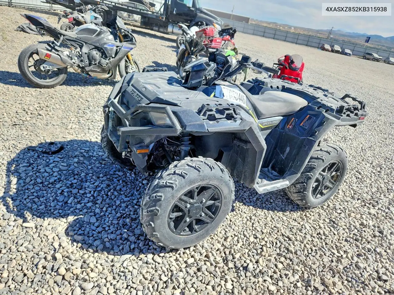 2019 Polaris Sportsman Atv VIN: 4XASXZ852KB315938 Lot: 57053446