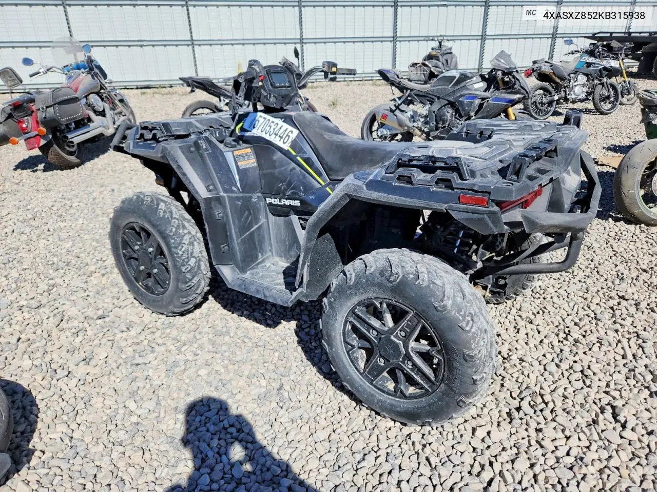 2019 Polaris Sportsman Atv VIN: 4XASXZ852KB315938 Lot: 57053446