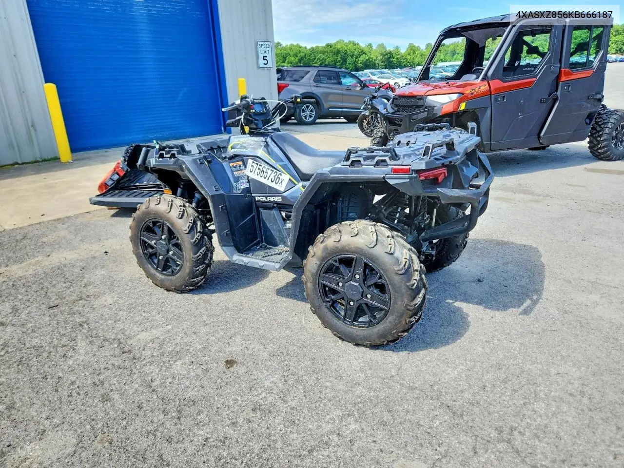 2019 Polaris Sportsman Atv VIN: 4XASXZ856KB666187 Lot: 57565736
