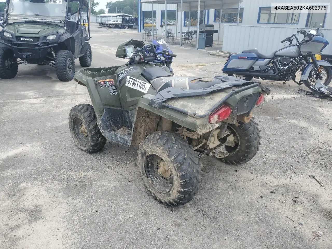 2019 Polaris Sportsman 450 H.o. VIN: 4XASEA502KA602976 Lot: 67301185