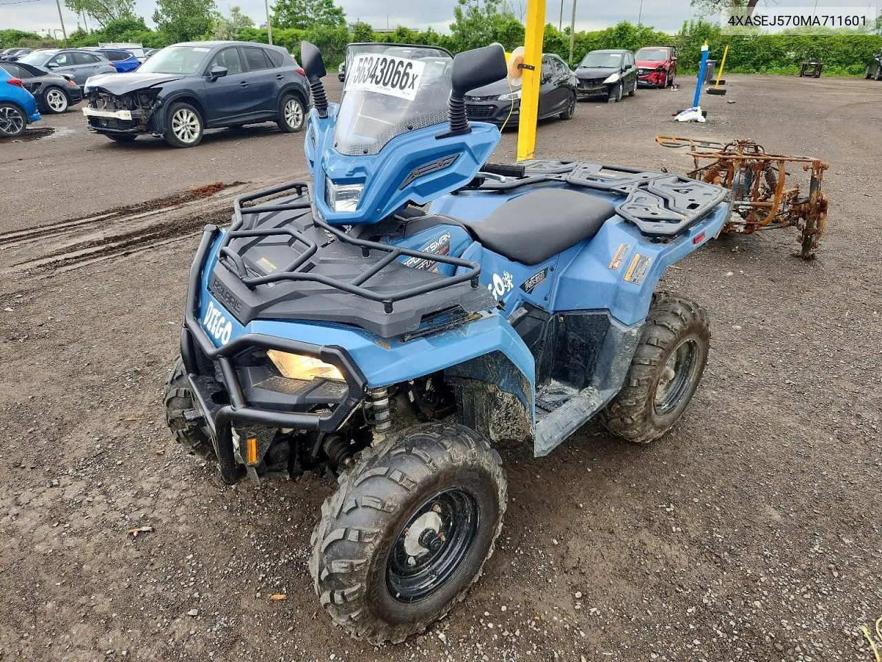 2021 Polaris Sportsman 570 Eps Utility Package VIN: 4XASEJ570MA711601 Lot: 56343066